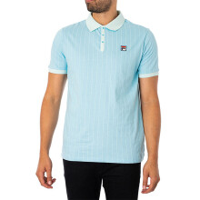 (Pacific Blue, 3XL) FILA Mens Polo Shirt Short Sleeve