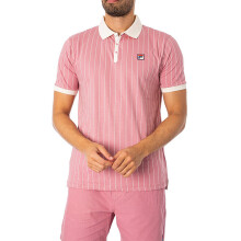 (Pink, S) FILA Mens Polo Shirt Short Sleeve