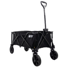 GardenTek GTW220 Folding Trolley On Wheels, Garden Trolley 120kg Load 135L Capacity