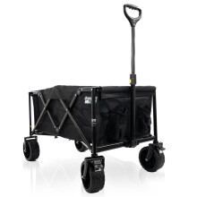 GardenTek GTW260 Garden Trolley On Wheels, 120kg Load, 135L Capacity With Brakes
