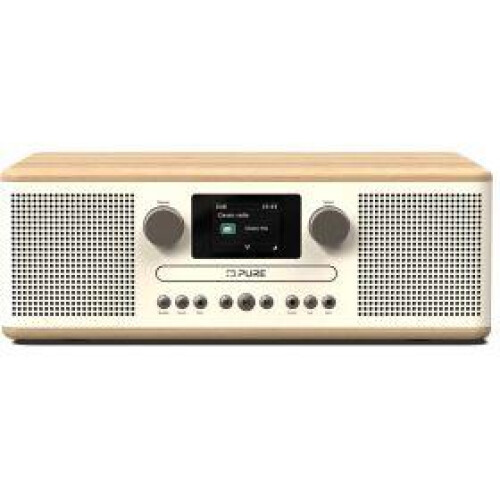 Pure Pure CLASSIC-CD6 DAB+/FM CD Radio with Bluetooth - White & Oak