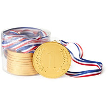 Steenland Chocolate Foiled Medals, Pack of 10