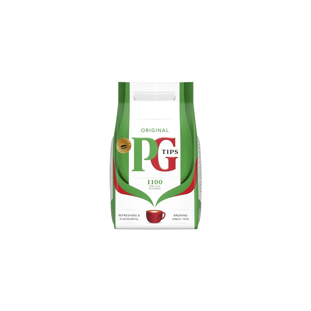 PG Tips One Cup Square Teabags, 1100 count (Pack of1)