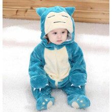 (12 Months) Baby Pijamas Cute Snorlax Jumpsuit Costume Comfort Sleep Long Sleeve Child Suits