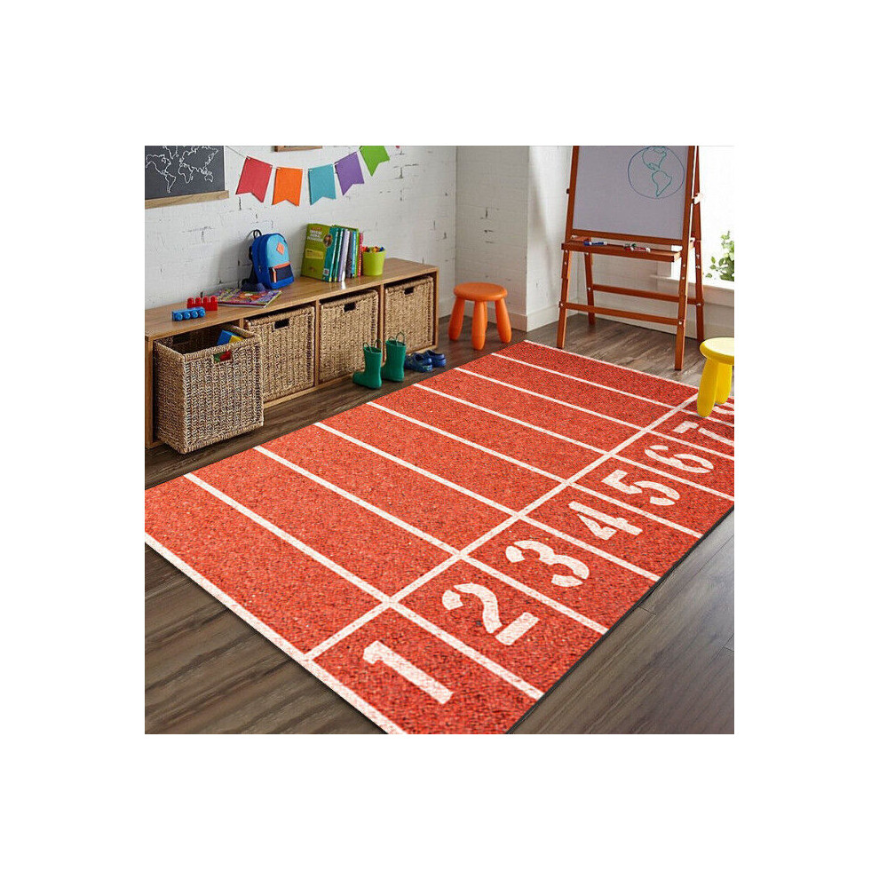 (120*180Cm, Red) Green Football Soccer Pitch Rug Play Floor Carpet Soft Rugby Kids Bedroom Rugs Green,Red Srj Star