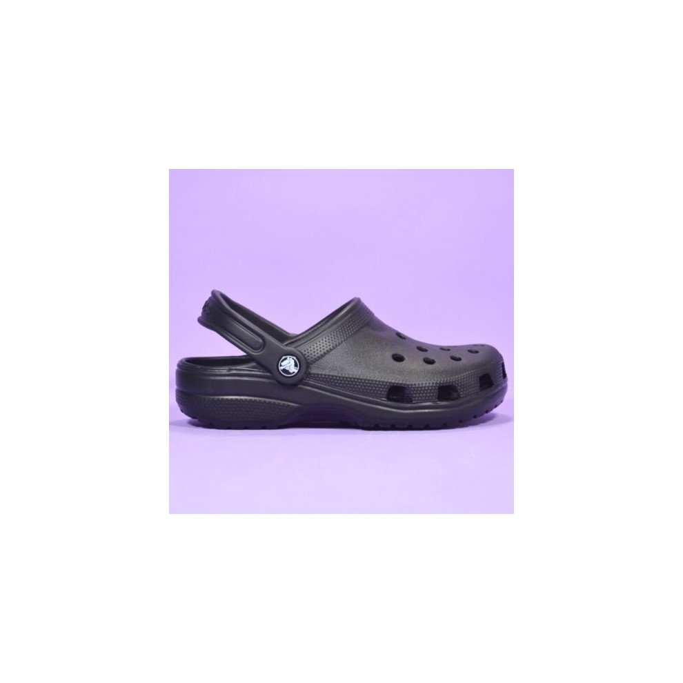 (Black, EU38=M6=W8) Crocs Classic Sandal Clogs Lightweight Beach Slip Shoes Slipper Size Hot Sell