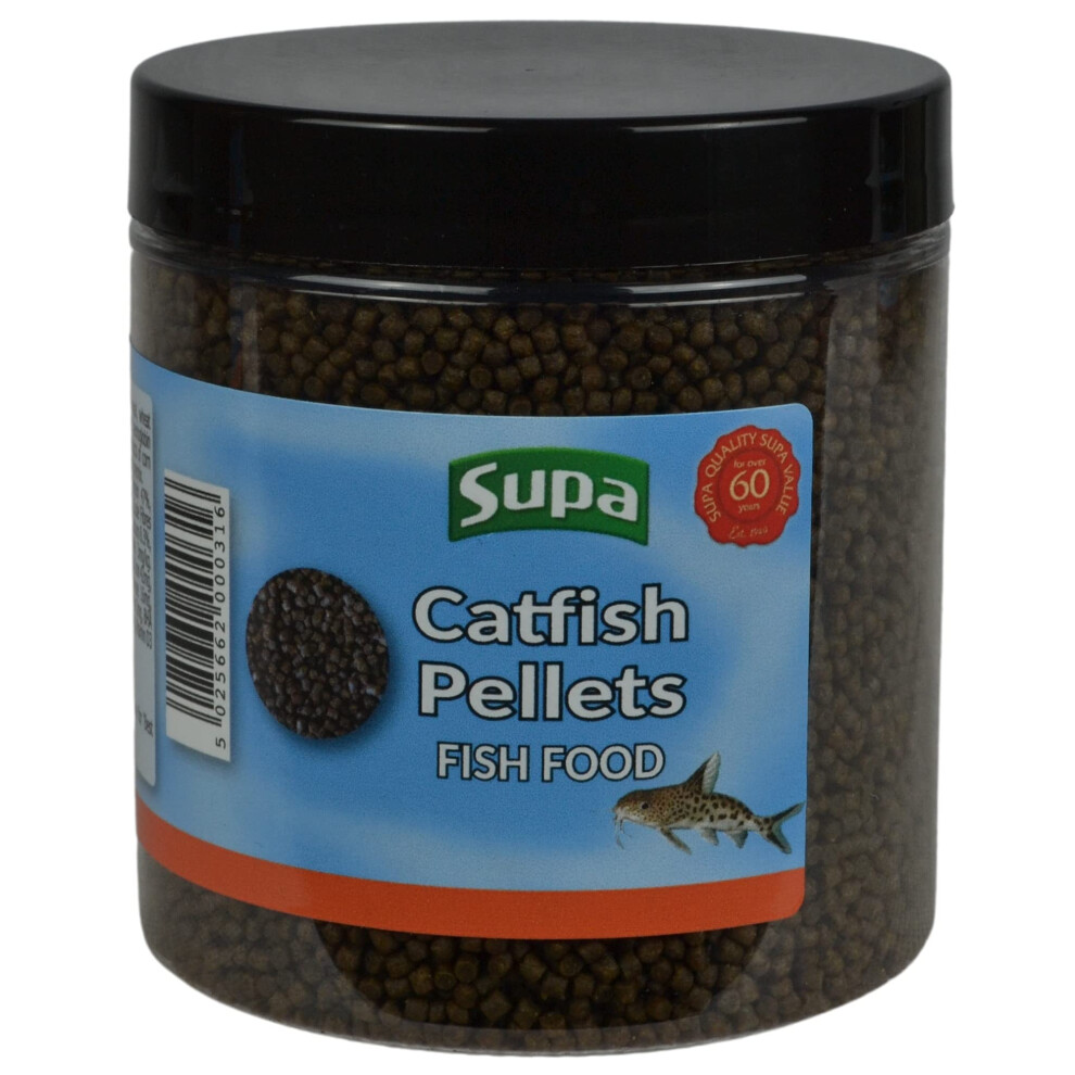 Supa Catfish Pellets Fish Food 175 grams, Specially Formulated Nutritious Sinking Pellet Suitable for All Tropical and Coldwater Bottom Feeding Fish