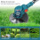 Cordless Strimmer Grass Trimmer Cutter Garden Lawn Edger+2Battery+Charger-Makita Compatible 5