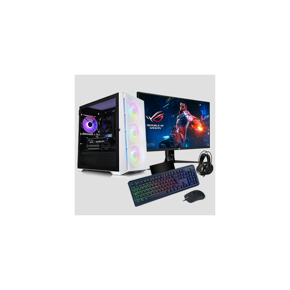 Gaming Intel Quad Core I3 16Gb Ram 1Tb Hdd + 128Gb Ssd Gt730 2Gb Pc Bundle & Speakers Rgb White 5060967328178