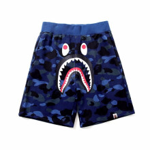 (M, 15) BAPE Shark Head 3D Print Casual Beach Shorts
