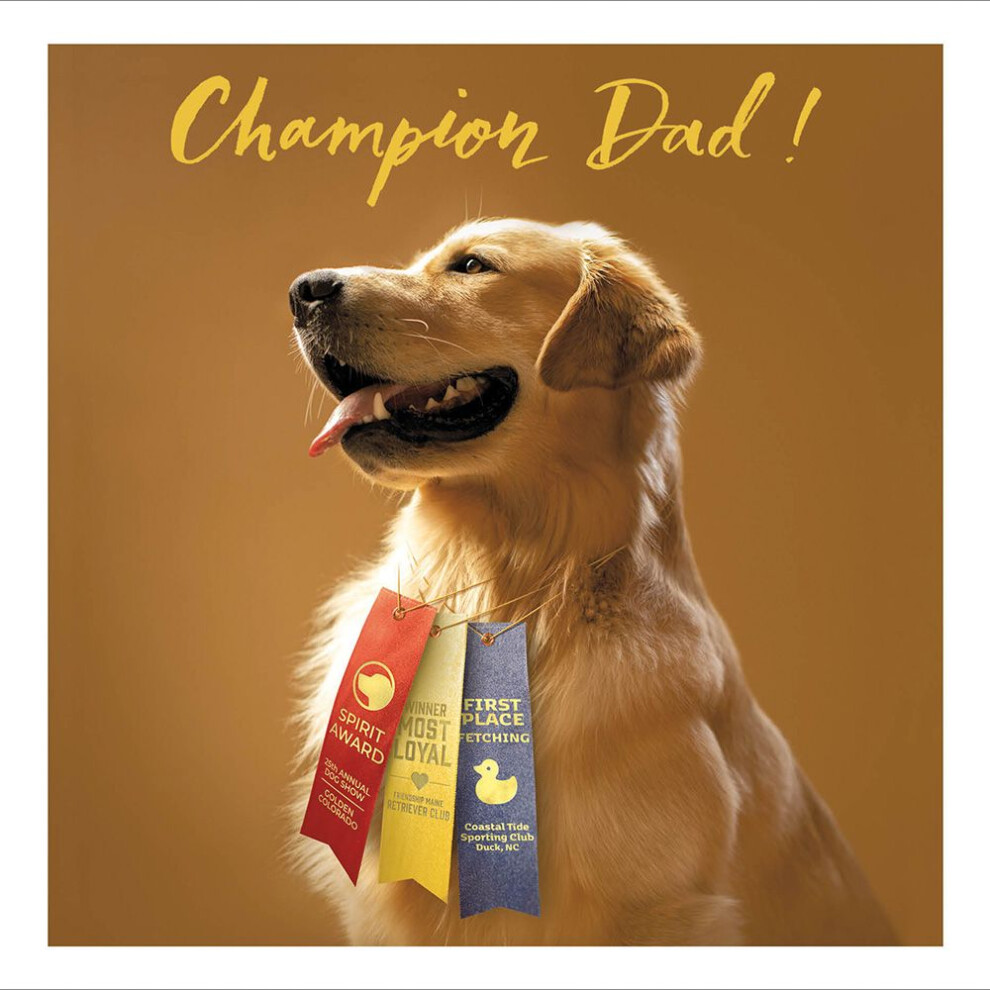 Woodmansterne Champion Dad Loose Leashes Happy Father's Day Greeting Card Fathers Day Cards