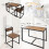 (brown beech) 3 Piece Dining Table Set Kitchen Table & 2 Chair 3