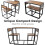 (brown beech) 3 Piece Dining Table Set Kitchen Table & 2 Chair 4