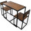 (brown beech) 3 Piece Dining Table Set Kitchen Table & 2 Chair 6