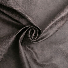 Antique Leather Suede Upholstery Fabric Steel Grey By The Metre