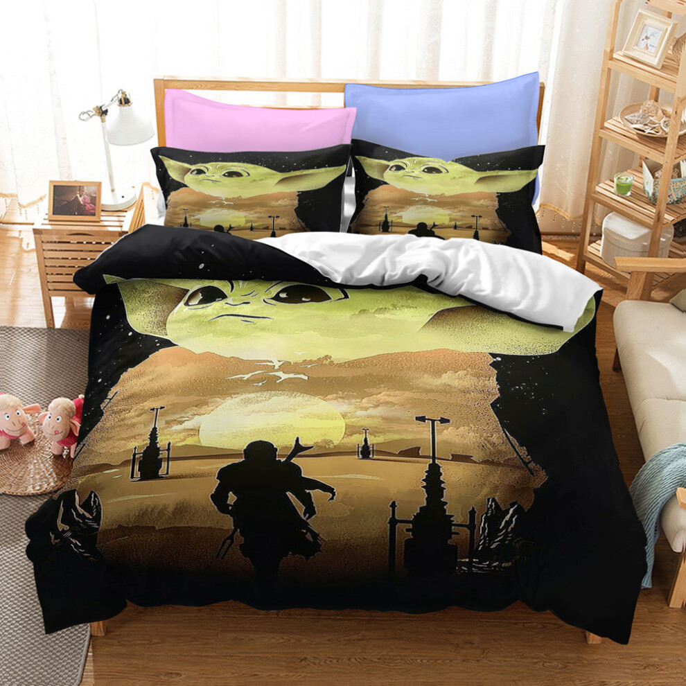Xcsgsra (Style 07, Double(200X200cm/3Pcs)) Master Yoda Bedding Single Double Duvet Cover Uk