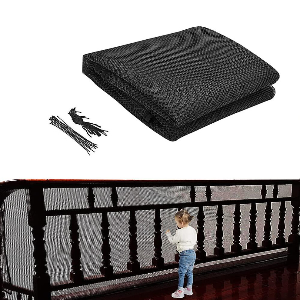 3 Metre Stair Protection Net, 3m*79cmstair Railing Safety Net,stair Railing Fence Mesh,safety Net For Children, Protective Net,stairs,baby Balcony Net