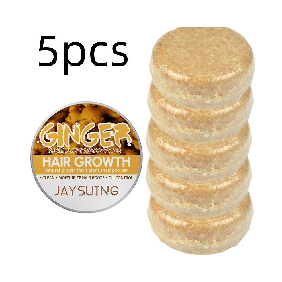 5x Organic Ginger Hair Regrowth Shampoo Bar Promotes Hair Growth 2023 Upgrade