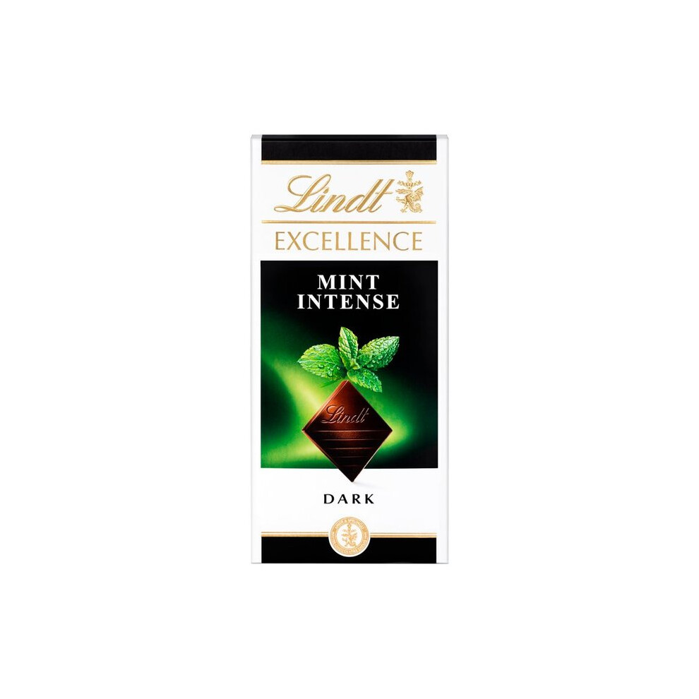 (Pack Of 6) Lindt Excellence Chocolate Bars Dark Mint Intense 100g