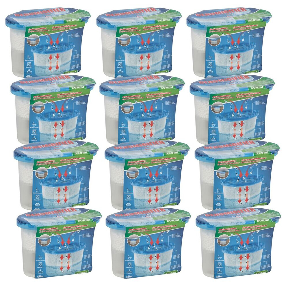 Urbn Living (Pack Of 12) 500Ml Interior Condensation Dehumidifier Damp Mould Moisture Remover