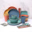 (Yellow) Unbreakable Dinnerware Sets Camping Plates And Bowls Set Plastic Picnic Dinner Sets 6