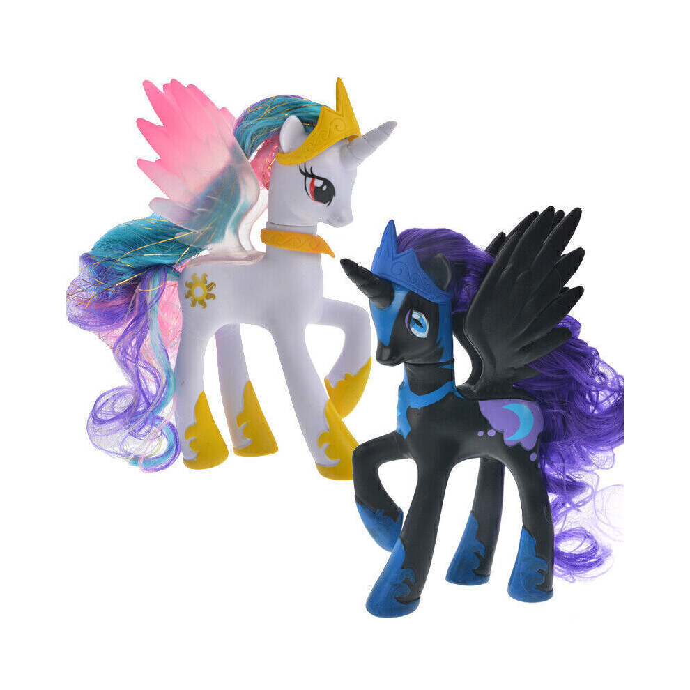 Srj Star (Celestia + Luna) 14Cm Celestia Luan Model Figure Gift Toys Nighemare Moon My Little Pony Princess