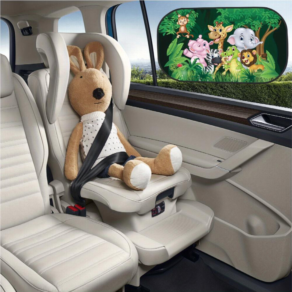 2 Packs Car Sunshade Uv Protection Static Cling Side Window Sun Shades 885677457964