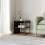 URBN Living (Black) 100cm Steel Frame Wooden Coffee Table & 2pc 40cm Sofa Side End Table 6