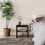 URBN Living (Black) 100cm Steel Frame Wooden Coffee Table & 2pc 40cm Sofa Side End Table 8