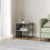 URBN Living (Grey) 100cm Steel Frame Wooden Coffee Table & 2pc 40cm Sofa Side End Table 6