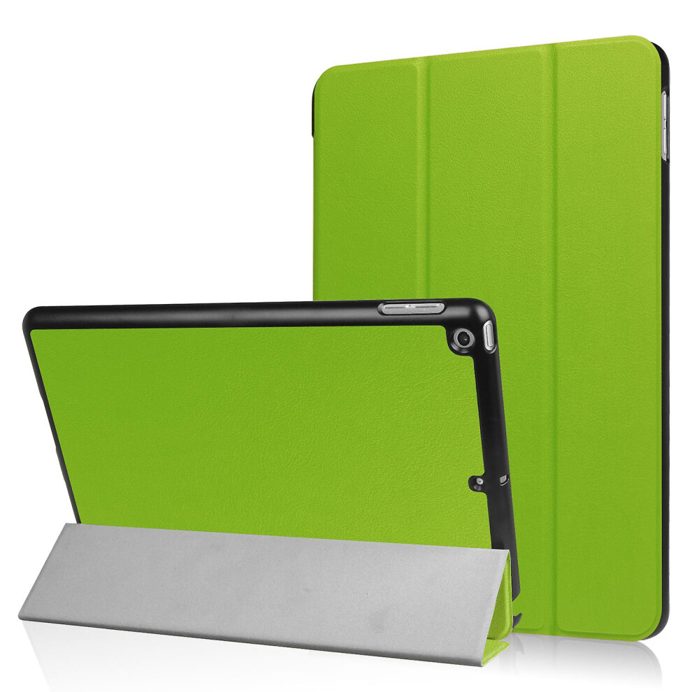 (Green) For Ipad 9.7 (2018)/9.7 (2017) Tri-Fold Stand Lightweight Full Protection Smart Leather Tablet Case Cover Green 9158807040710