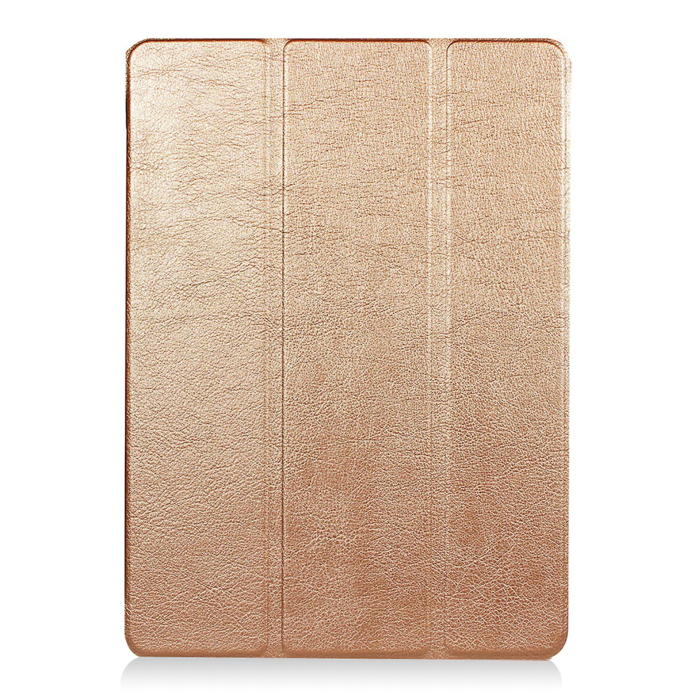 (Gold) For Ipad 9.7 (2018)/9.7 (2017) Tri-Fold Stand Lightweight Full Protection Smart Leather Tablet Case Cover Gold 9158807040727