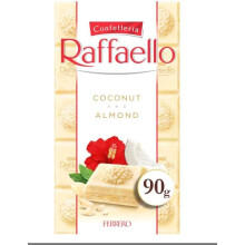 Raffaello White Chocolate Bar Coconut Almond Cream (Pack of 3 x 90g)