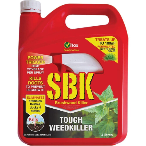 (4 Litre Ready to Use) Vitax SBK Brushwood Weed Killer Strong Weedkiller