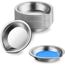 12 Pieces Stainless Steel Round Palette Round Mixing Palette Stainless Steel