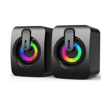 Mini káblové reproduktory 2.0 pre PC Aux 3,5 mm RGB Illuminated
