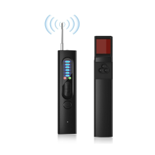 Detector de câmera escondida portátil sem fio, detector de bugs com 5 níveis de sensibilidade (preto)