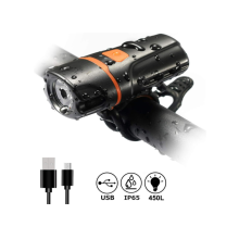 Bike Light,USB Rechargeable LED Bicycle Light, Super Bright Cycling Light (6 Lighting Modes)(Black)