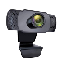Webcam avec microphone HD 1080P USB pour PC/Mac/ordinateur portable Correction automatique de la lumière Plug and Play Web Streaming C