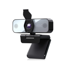Webcam 4K avec microphone, streaming pour PC, ordinateur portable, Mac, appels vidéo, avec cache de confidentialité, noir