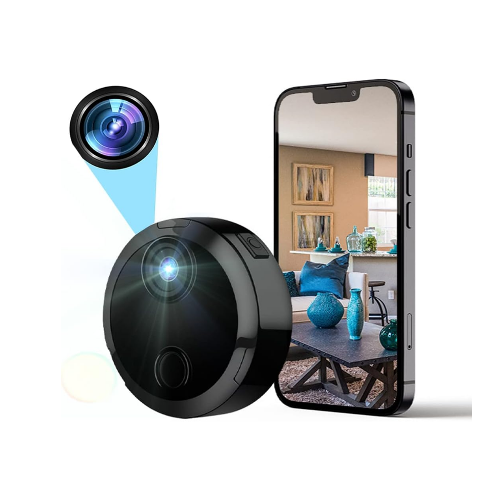 Chronus Mini Spy Cameras Hidden 1080P Hd Wireless Portable Small Video Camera With Night Vision Motion Detection(Black) 9331562969209