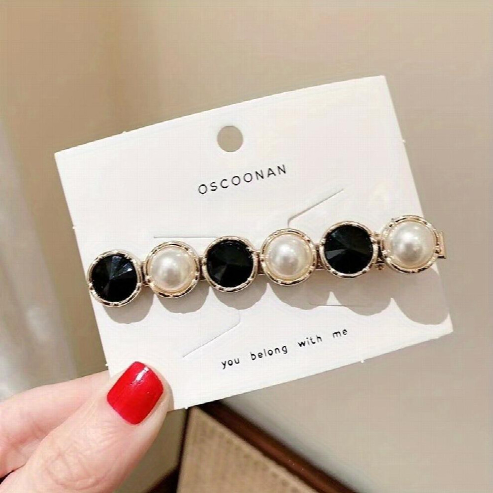 Alloy Faux Pearl Flower Hair Clip Style Duck Billed Clip For Side Hair Bang Braids Women Girls Hair Clip-image-OPC-PC2GRT2-NEW