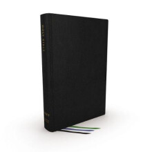 Net Bible, Thinline Large Print, Genuine Leather, Black, Thumb Indexed, Comfort Print