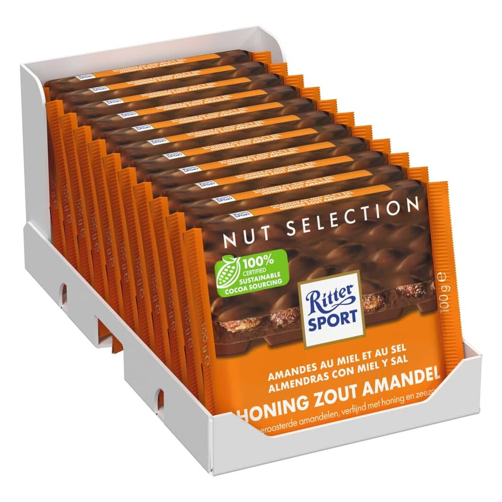 Ritter Sport Honey Salted Almond 100g (Pack of 11)