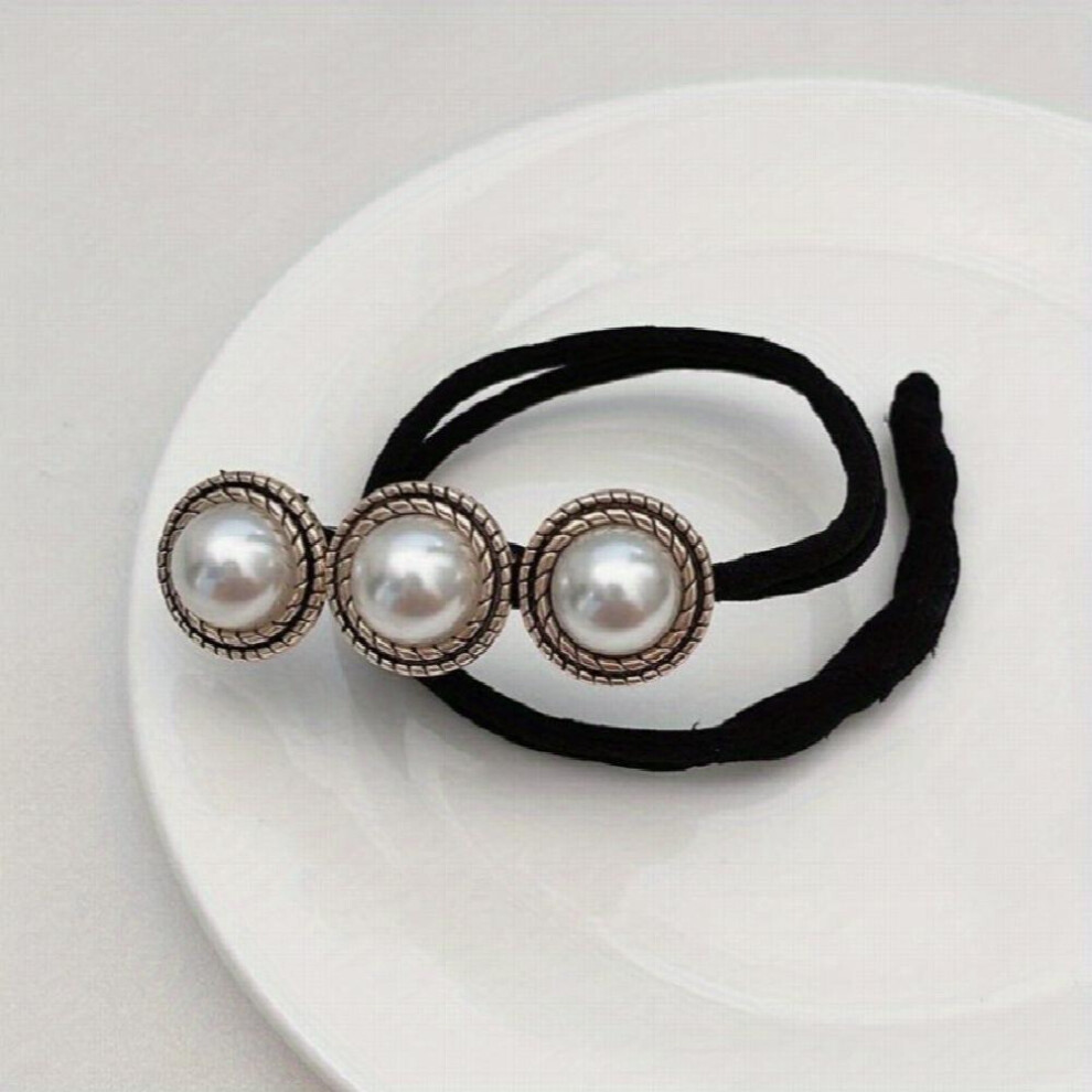 Faux Pearl Flower Hair Bun Maker Magic Styling Bun Shaper DIY Hair Styling Tool For Women Girls