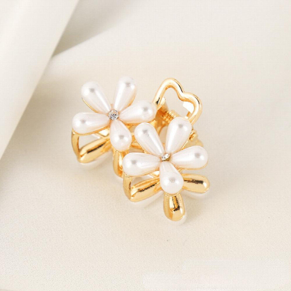 Faux Pearl Flower Small Hair Claw Style Hair Claw Alloy Hair Claw For Side Hair Bang Braids Women Girls Hair Claw-image-OPC-PC2H8T8-NEW