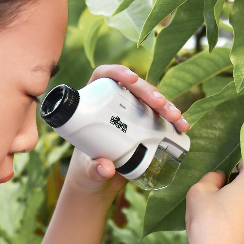60x-120x Pocket Microscope, Portable Pocket Microscope For Children, Hand-held Microscope With Led Lamp