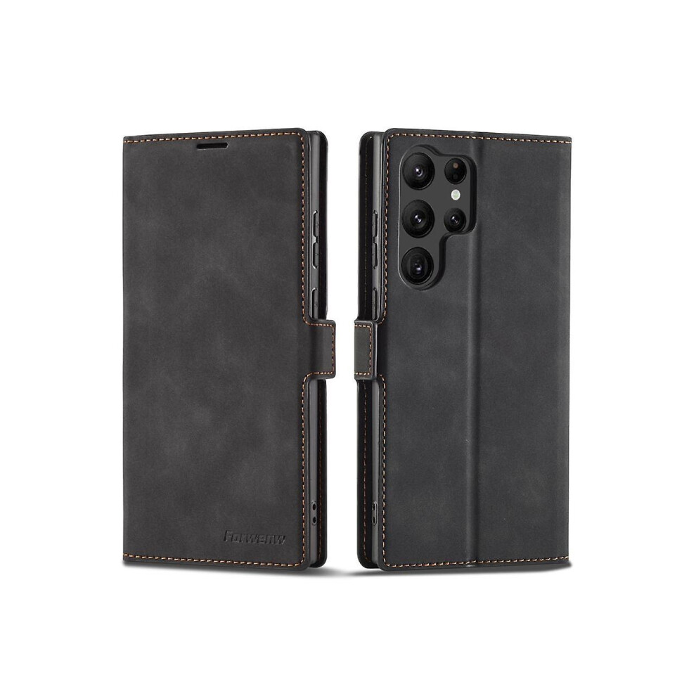 (Black) Samsung Galaxy S23 Ultra 5G Case, Pu Leather Cover With Card Holder Stand Magnetic Shockproof Flip Wallet Case For Galaxy S23 Ultra 5G 6.8 Inc Black 9158807050580