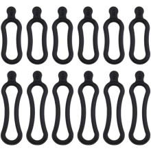 12pcs Bicycle Silicone Fixing Straps Bands For Fastening Bike Light Flashlight Headlamp