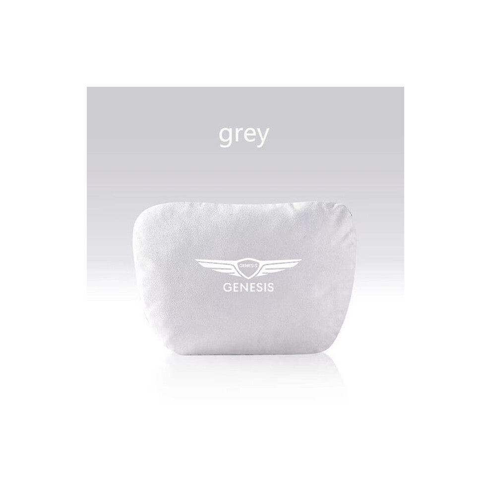 (Gray) Car Headrest Neck Support Seat Soft Neck Pillow For Hyundai Genesis Coupe G90 G70 G80 Gv60 Gv80 Gv70 Gray